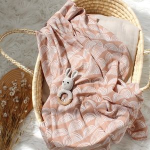 100% Organic Bamboo Cotton Swaddle Blanket